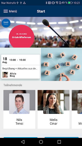 DAAD Events Screen 2