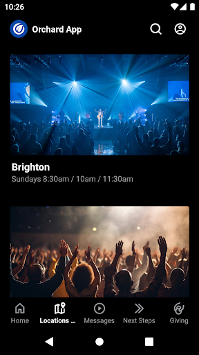 Orchard Church App Screen 2