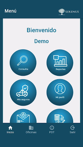 Android application Serenus Seguros screenshort