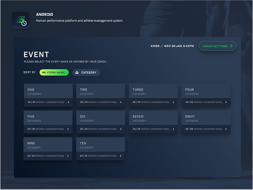 Smartabase Kiosk Screen 2