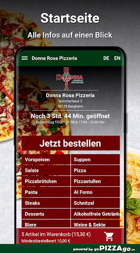 Donna Rosa Pizzeria Bergheim Screen 2