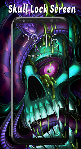 Android application Skull Passcode Lock Screen screenshort