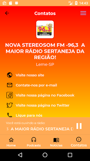 Nova Stereosom FM - 96,3 Screen 2