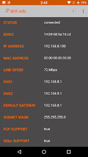 WiFi Info (Wi-Fi Information) Screenshot