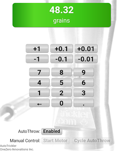 AutoTrickler Screen 2