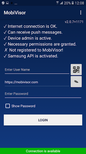 Android application MobiVisor screenshort