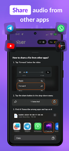 Screenshot of AI Transcriber: Speech to Text