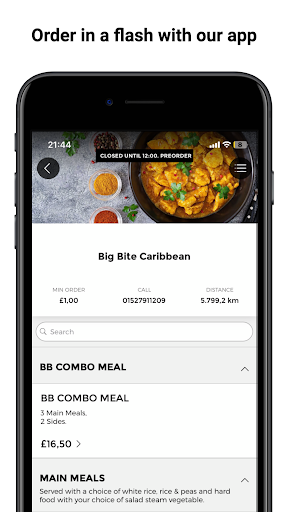 Android application Big Bite Caribbean screenshort