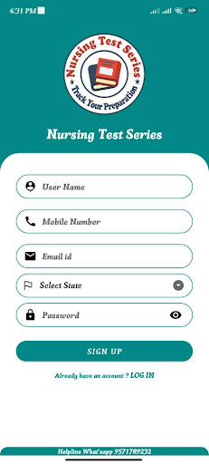 Nursing Test Series Screen 2