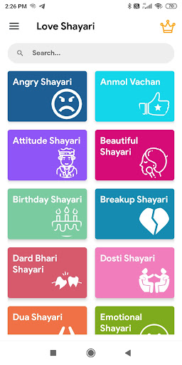 Android application Love Shayari quotes screenshort