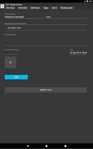Fishtalk Equipment Screen 3