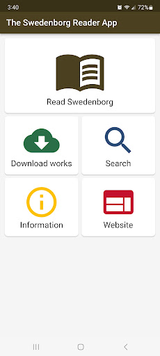 Android application Swedenborg Reader screenshort