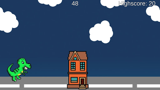 Pixel Dino Run - House Jumper Screen 2