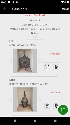 Android application McClain Auctions Hawaii screenshort
