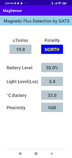 Android application MagSensor screenshort