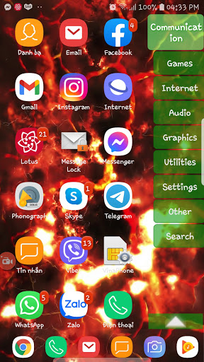 Android application Launcher Sidebar (Launcher wit screenshort