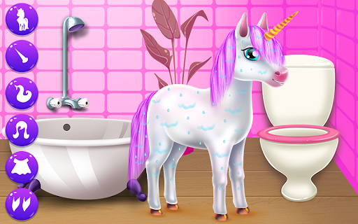 Cute Unicorn Caring & Dressup VARY screenshots 1