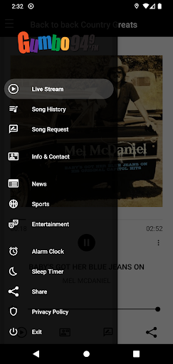 Gumbo 94.9 Country Classics Screen 3