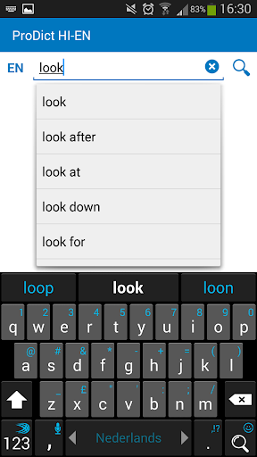 Android application Hindi English dictionary screenshort