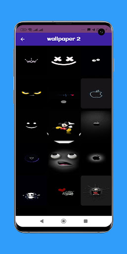 Android application wallpaper black screenshort