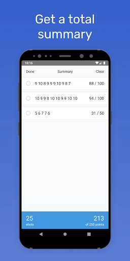 Shooting Score Calculator Screen 3