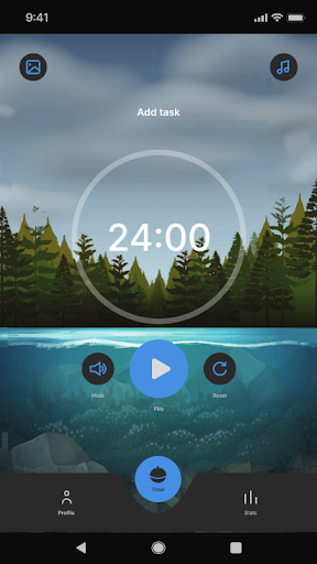 Android application Pomodoro timer screenshort