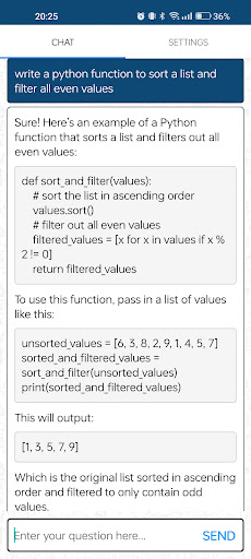 GptApp Screen 2