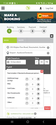 Super Shuttle NZ Screen 2