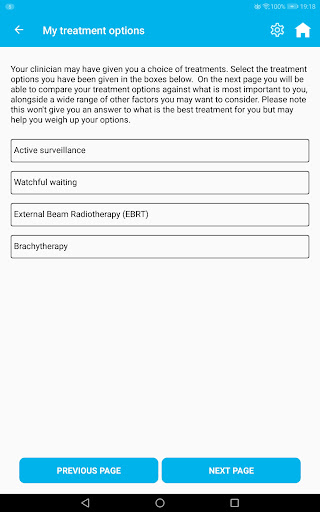 Prostate Scotland Navigator Screen 3