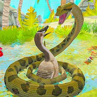 Anaconda enojado negro mortal