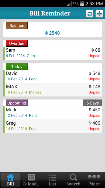 Bill Reminder Expense Tracker - 2.8 - (Android)