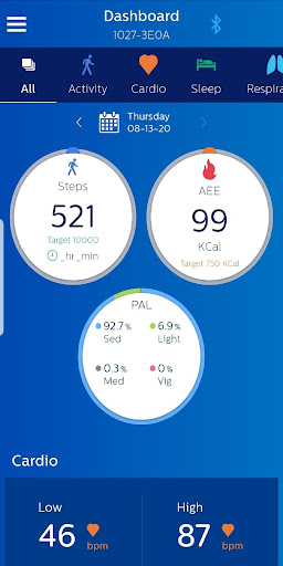 Philips Health band Screen 2