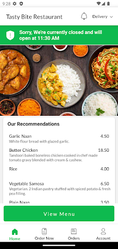 Tasty Bite Restaurant Screen 2