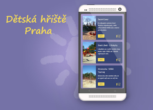 Android application Dětská hřiště Praha screenshort