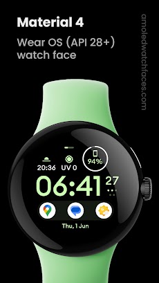 Material 4: Wear OS watch faceのおすすめ画像1