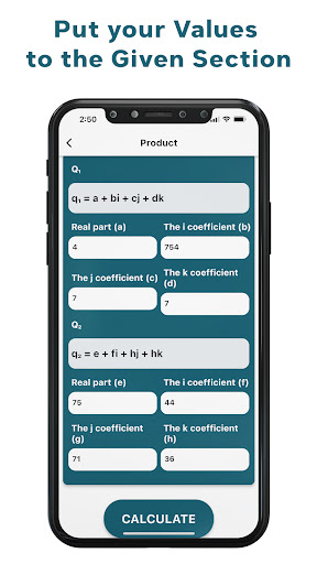 Quaternion Calculator Screen 3