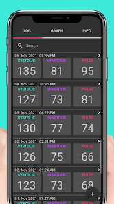 Screenshot 1 Blood Pressure Diary Log android