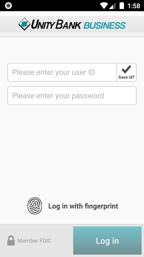 Unity Bank Business Mobile Screen 2