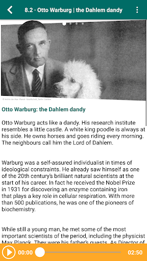 Screenshot of DahlemTour Berlin audio guide