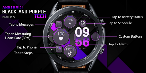 Abstract Black And Purple Tech Screen 3