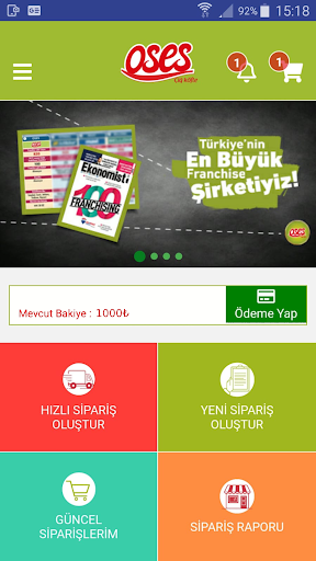 Android application Oses Bayim B2B screenshort