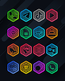 Hexanet - Screenshot ng Neon Icon Pack