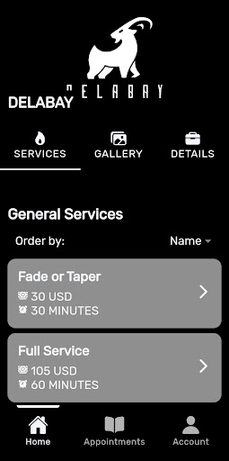 Android application DELABAY screenshort