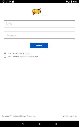 Screenshot of South Central Power