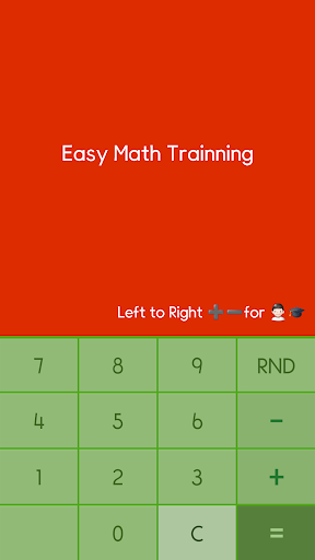 Android application Easy Math Trainer - only +- screenshort