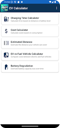 Electric Vehicle Calculator screenshot 1