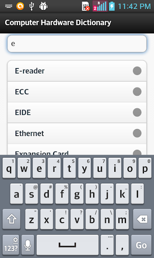 Computer Hardware Dictionary Screen 2