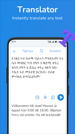Tigrinya-Swedish translator screenshot 1