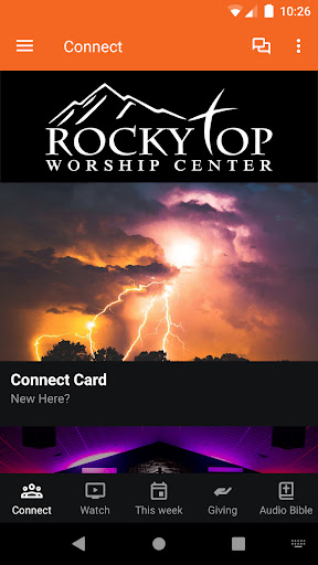 Android application Rocky Top Worship Center screenshort