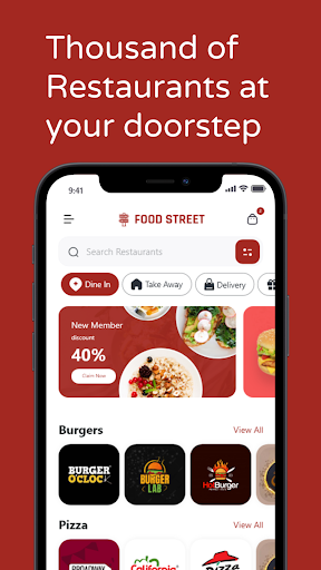 Android application Food Street screenshort